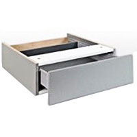 Sokkelskuffe aluminium 60cm køkkenskabe malet hvid front