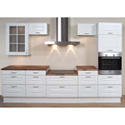 11. Romantik. Hvide K�kkenskabe med udsk�rne fronter. Billige k�kkenskabe fra Dansk producent