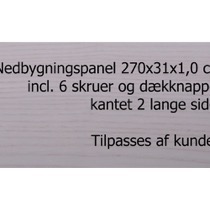 Nedbygningspanel 10x31x270 cm - Hvid Ask