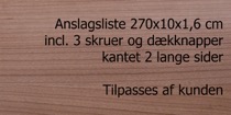 Anslagsliste 270 x 10 x 1,6 cm - Lys Valn�d