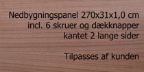 Nedbygningspanel 10x31x270 cm - Lys Valn�d