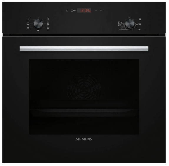Indbygningsovn 60 X 60 Cm Sort Iq100 Hb013fbb0 Fra Siemens