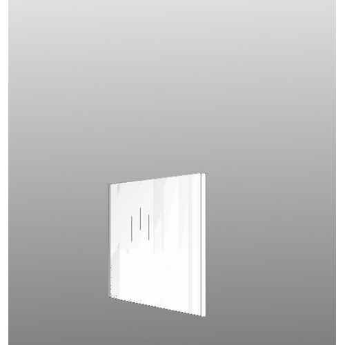 Malet hvid front Integrerbar skabsgavl 32 x 32 cm