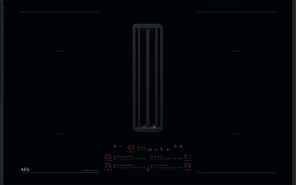 Billede af 83 cm Induktionskogeplade m/ intgr. Emhætte - AEG 8000 - NCP84C01AB