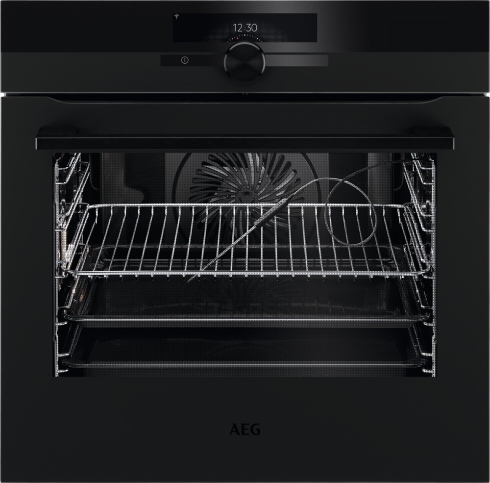 Indbygningsovn med Pyrolyse - SenseCook - MATT BLACK - AEG 8000 - BPK948330T