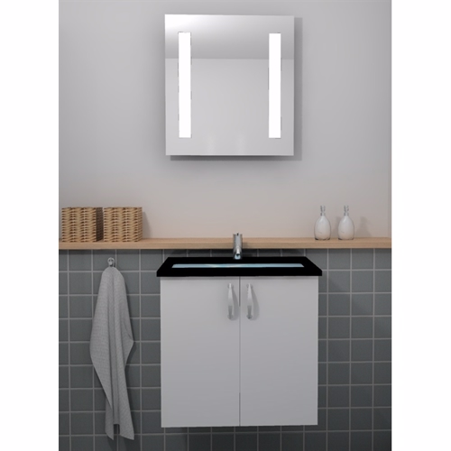 Sort Vask 80 cm med sort vask
