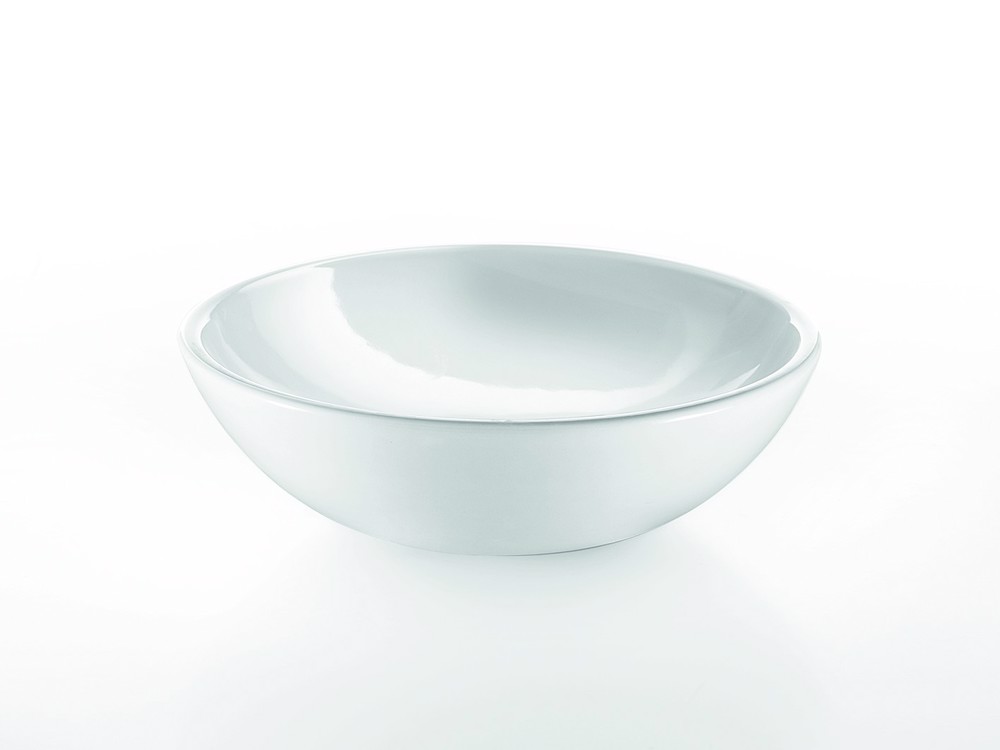 Keramik bowle vask u. overløb, Ø43x13 cm, hvid