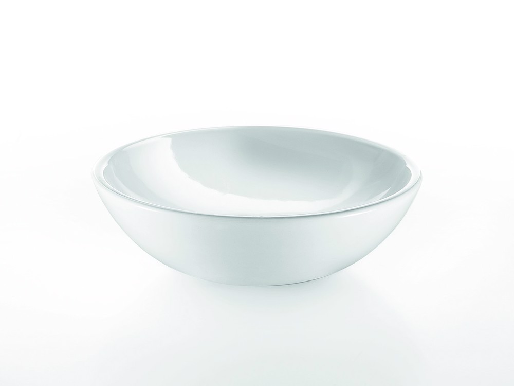 Keramik bowle vask u. overløb, Ø43x13 cm