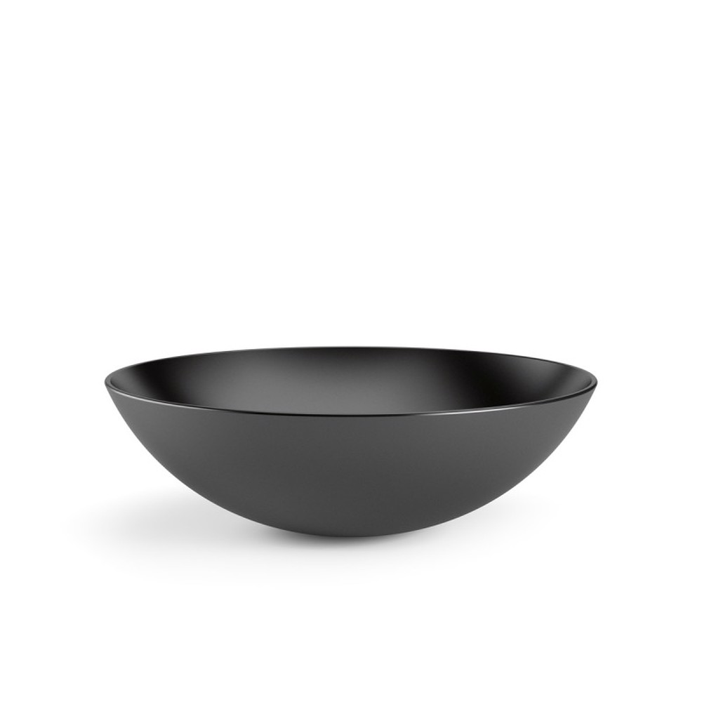 Keramik bowle vask u. overløb, Ø43x13 cm,  Mat grå