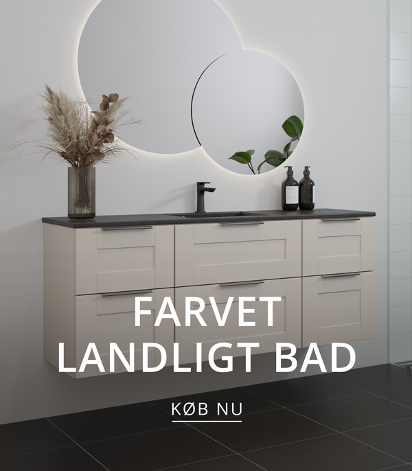Farvede landlige badeværelser
