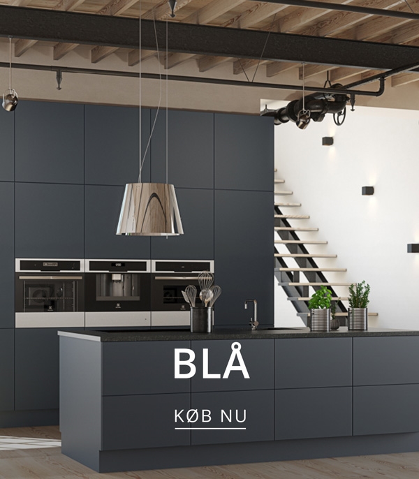 Blåt køkken