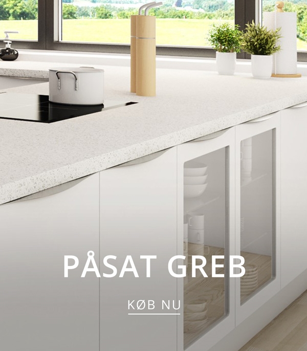 Køkken med påsat greb
