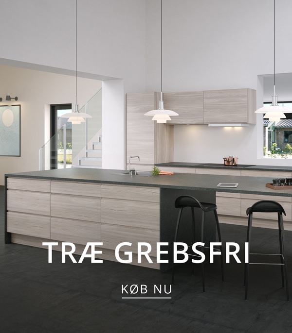 Træfarvet køkken