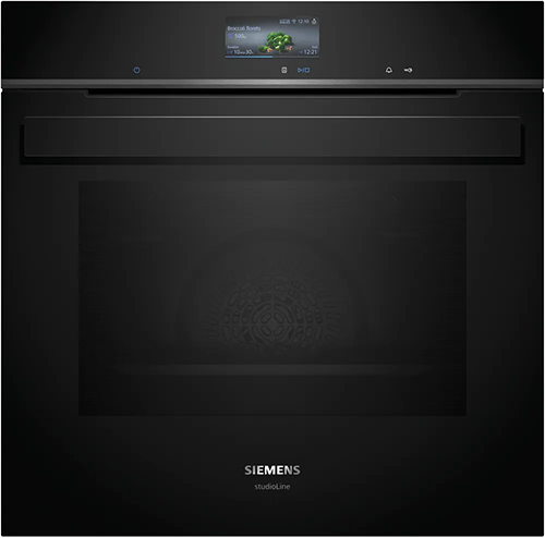Indbygningsovn 71l Pyro A+ sort m/disp - Siemens iQ700 - HB976GMB1