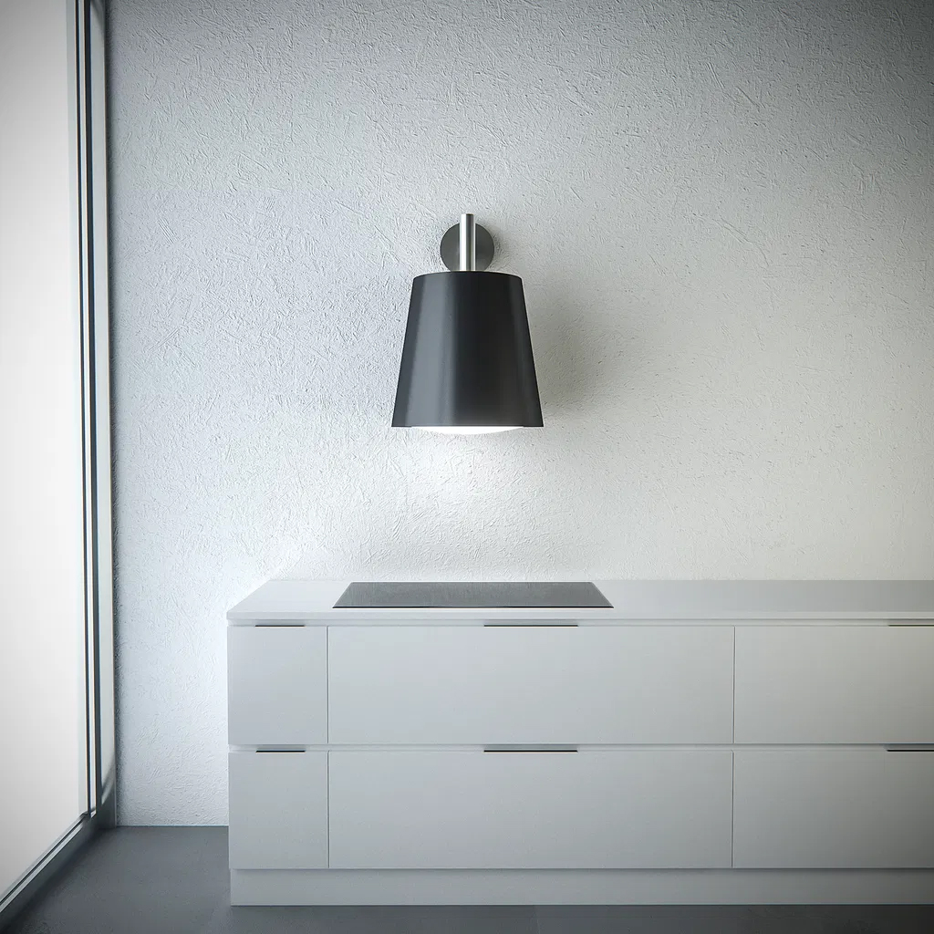 Witt Architect Matt Black 3 Væghængt emhætte Matt sort