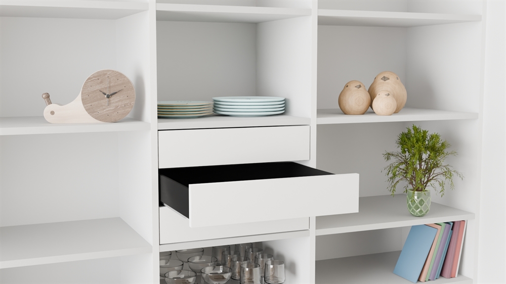 Celebert Elan Indvendig skuffe - 56,8 x 46,9 cm. - Push to open - Hvid - Højde 12,4 cm