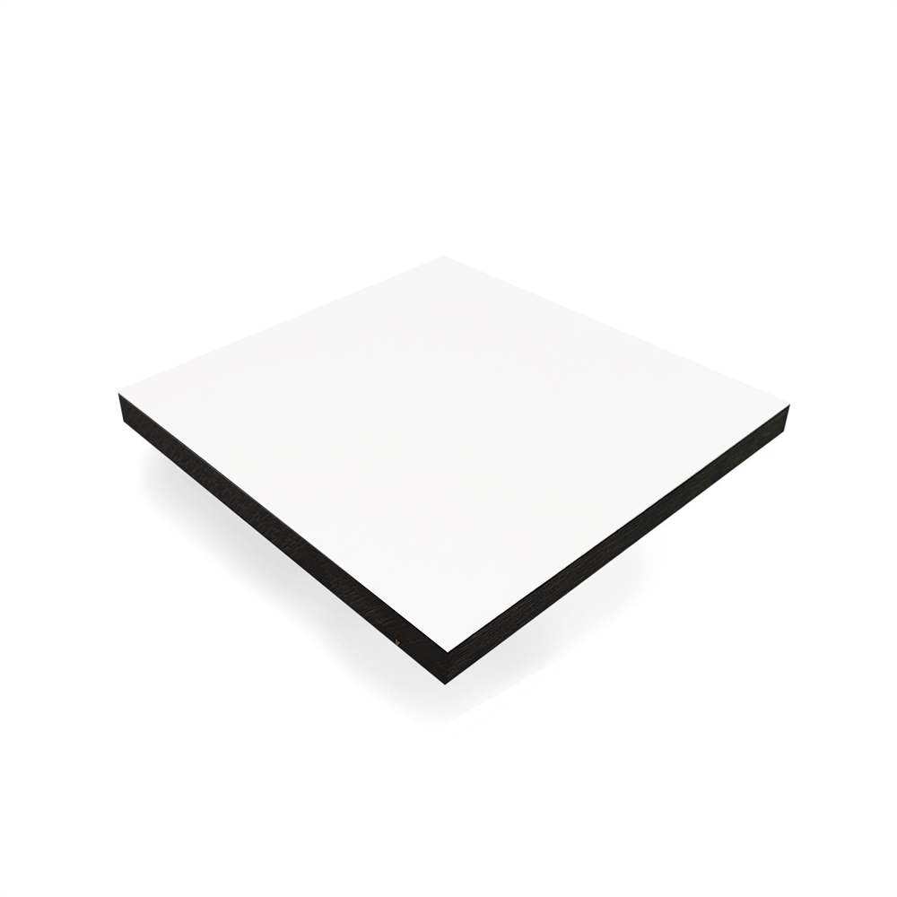 Kompaktlaminat bordplade hvid med sort kerne 12 mm nr. 110 på mål