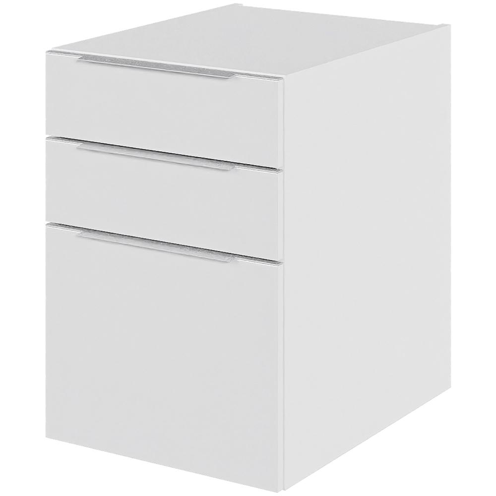 Billede af Multi-Living Bad skuffeskab i Malet Hvid Front Paris H: 57,6 cm D: 51,0 cm - 3 skuffer fuldudtræk/softluk - Bredde: 40 cm