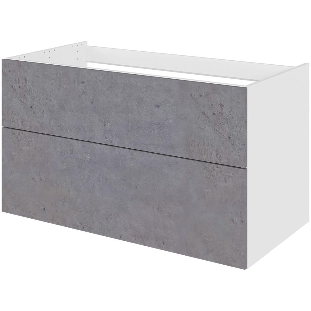 Billede af Multi-Living Bad vaskeskab i Riga H: 57,6 cm D: 51,0 cm - Udskæring til afløb - Bredde: 100 cm