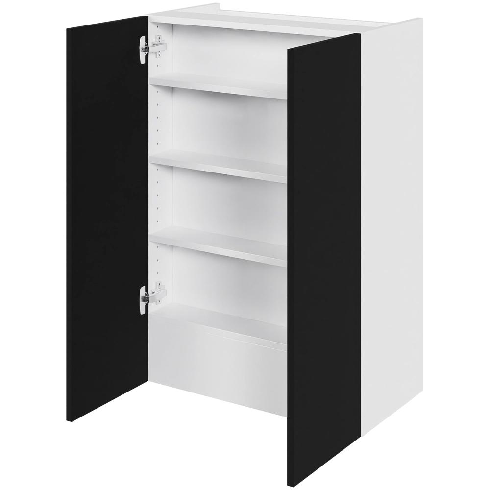 Multi-Living Køkken emhættereol i Cibo Nero høj H: 89,6 cm D: 34,0 cm - 2 låger inklusiv 3 hylder samt 1 fast bund - Bredde: 60 cm