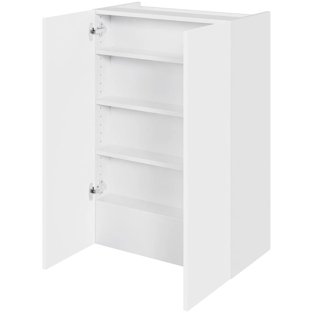 Multi-Living Køkken emhættereol i Cibo Bianco høj H: 89,6 cm D: 34,0 cm - 2 låger inklusiv 3 hylder samt 1 fast bund - Bredde: 60 cm