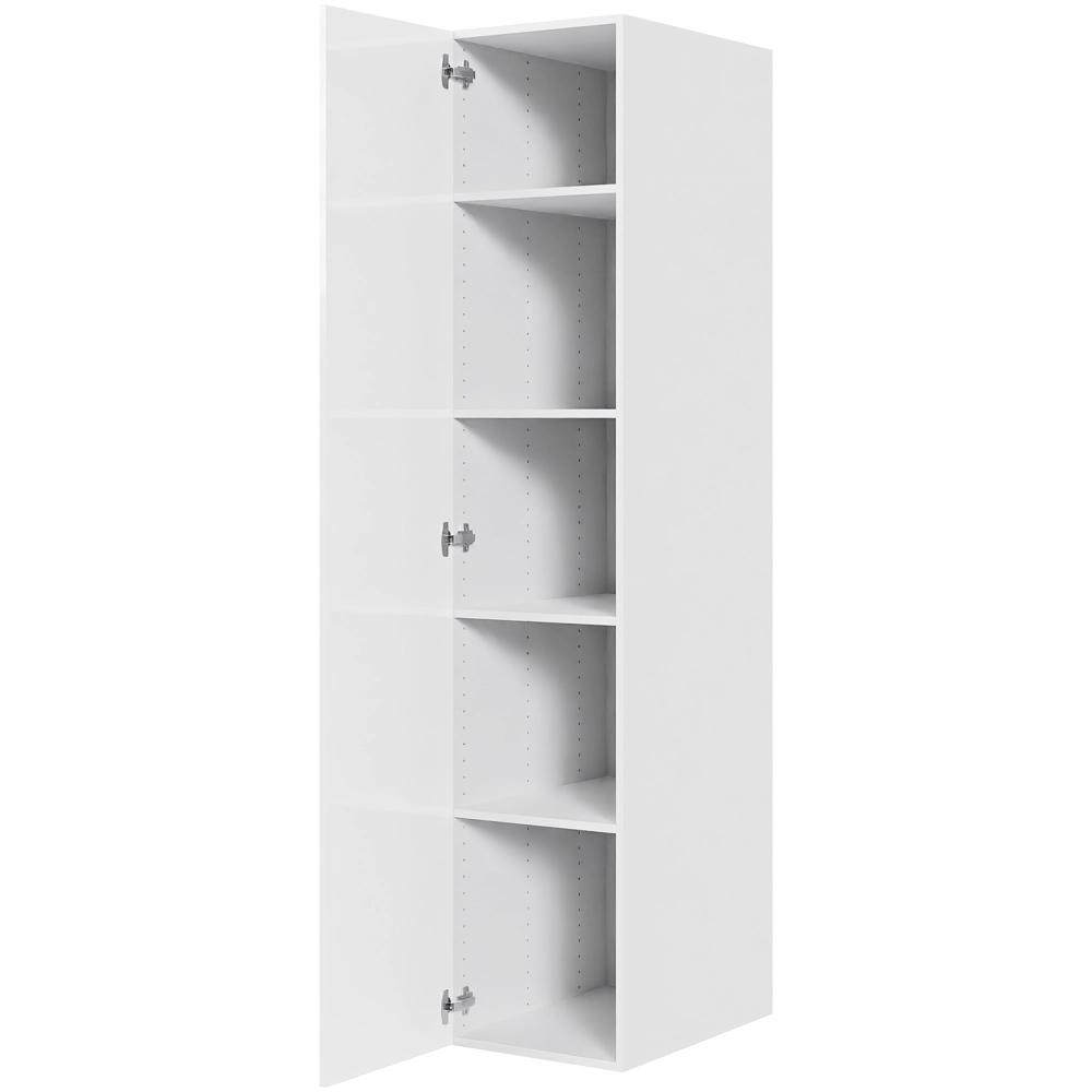 Køkken hyldeskab i Hvid Højglans H: 195,2 cm D: 60,0 cm - 1 låge inklusiv 4 hylder - Bredde: 40 cm