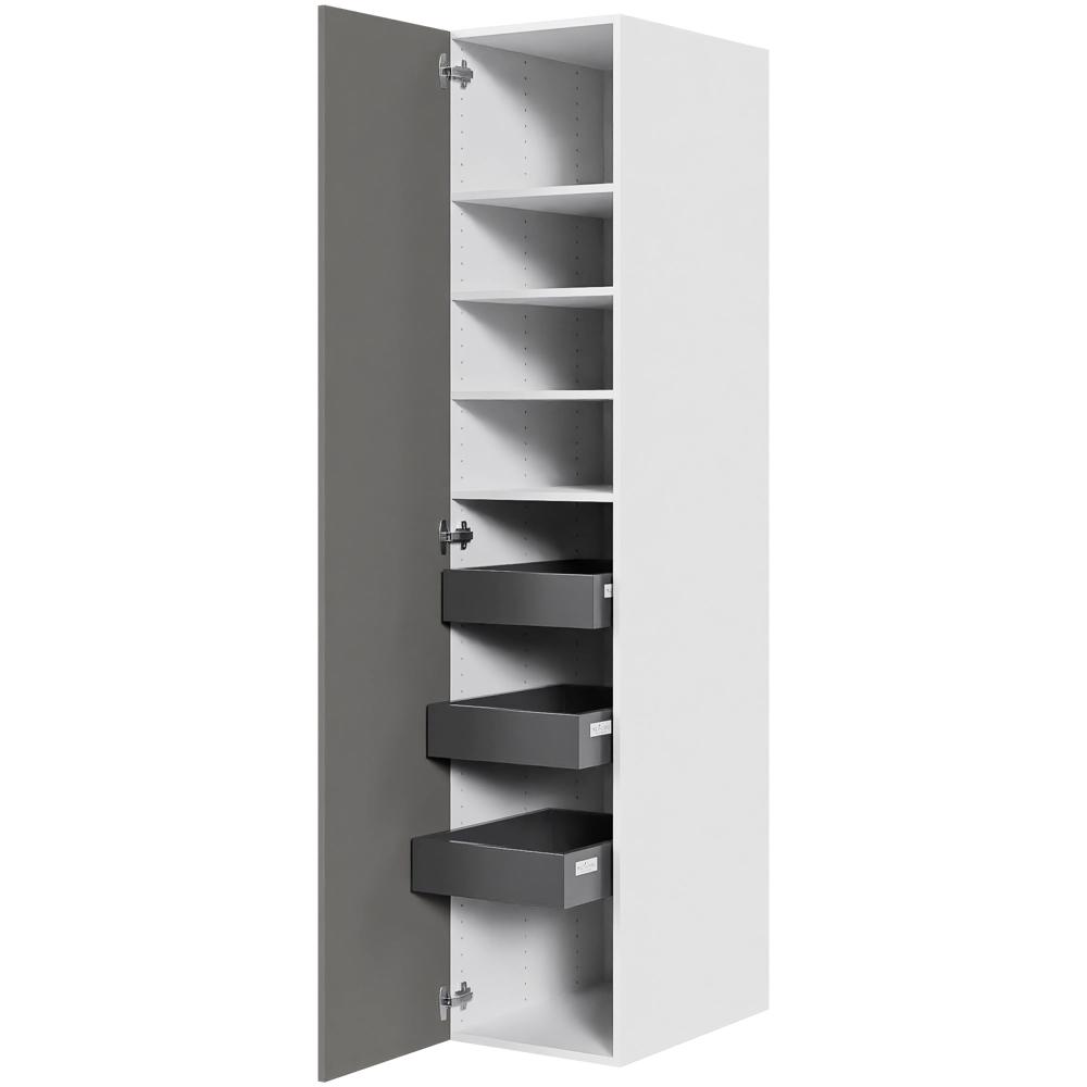 Multi-Living Køkken linnedskab i Cibo Grigio H: 195,2 cm D: 60,0 cm - Inklusiv 4 hylder samt 3 bakker - Bredde: 40 cm