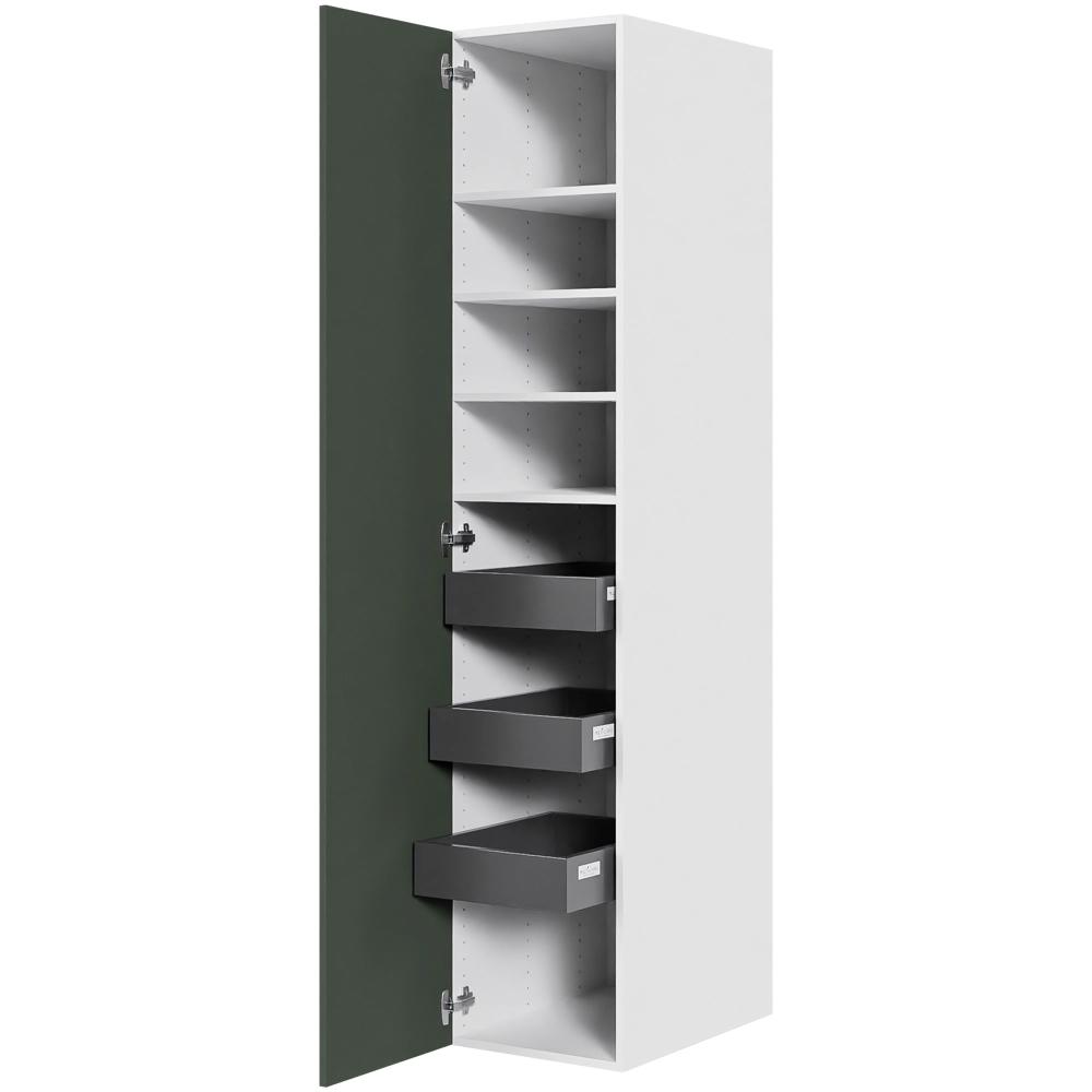 Multi-Living Køkken linnedskab i Cibo Verde H: 195,2 cm D: 60,0 cm - Inklusiv 4 hylder samt 3 bakker - Bredde: 40 cm