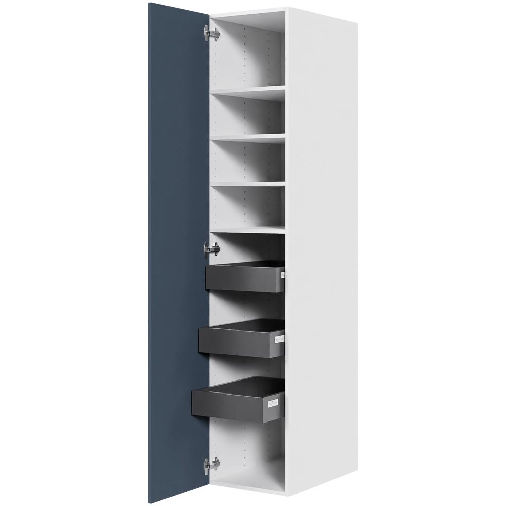 Multi-Living Køkken linnedskab i Cibo Blue H: 195,2 cm D: 60,0 cm - Inklusiv 4 hylder samt 3 bakker - Bredde: 40 cm