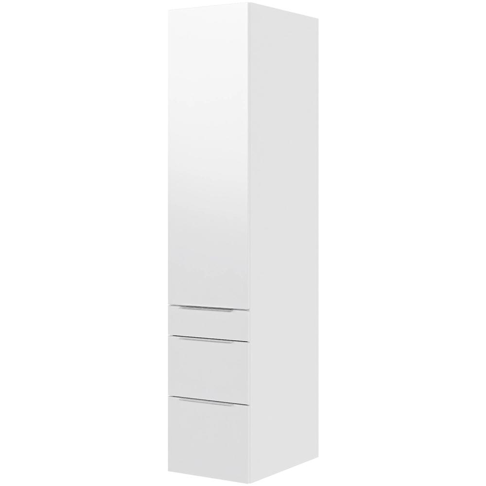 Billede af Multi-Living Køkken garderobeskab i Hvid Front Paris H: 195,2 cm D: 60,0 cm - 1 låge og 3 skuffer fuldudtræk/softclose - Bredde: 40 cm