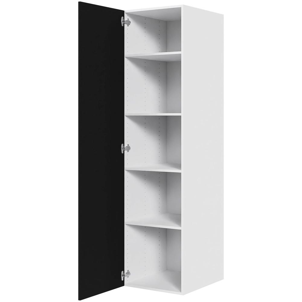 Køkken hyldeskab i Cibo Nero H: 195,2 cm D: 60,0 cm - 1 låge inklusiv 4 hylder - Bredde: 50 cm