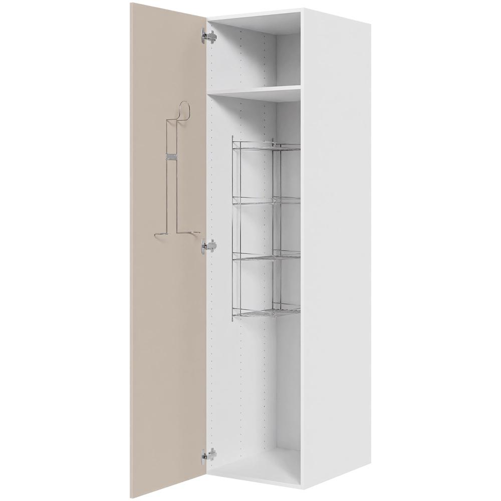 Kosteskab 50 cm med hylde, trådreol, slangeholder og låge