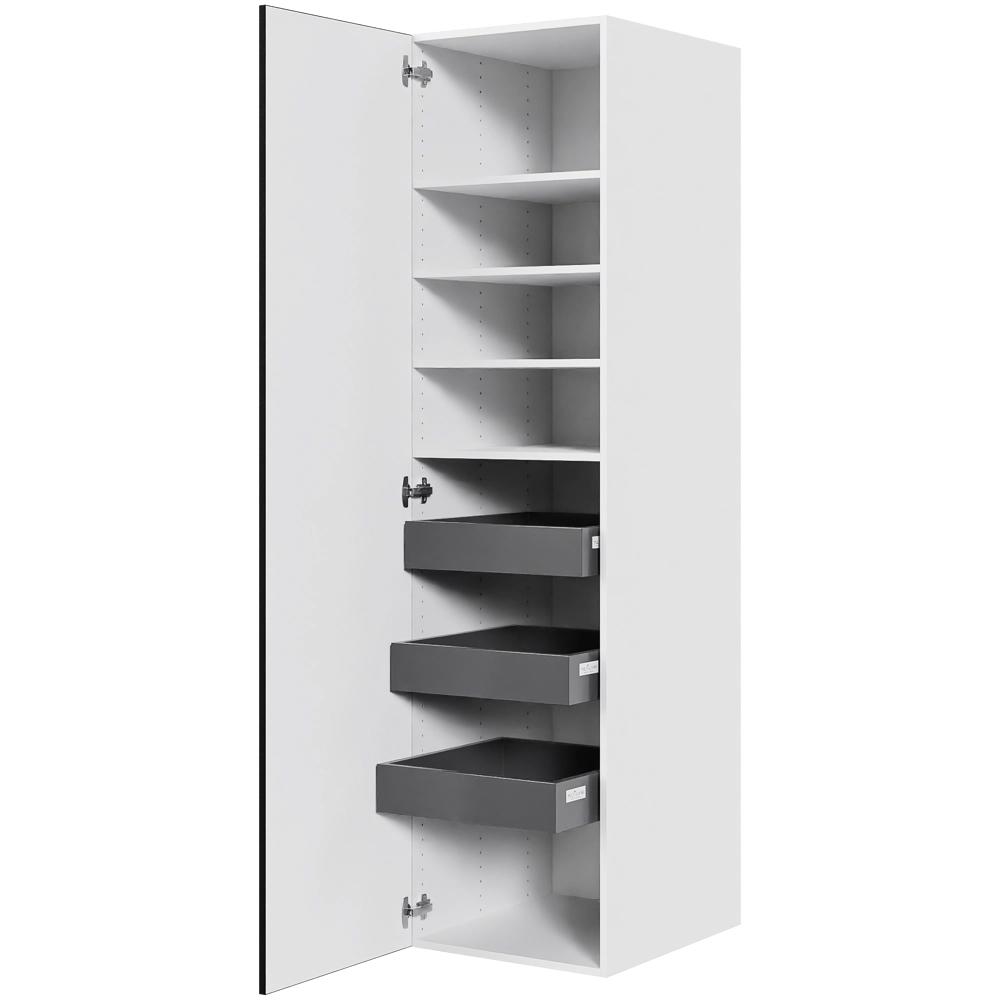 Multi-Living Køkken linnedskab i White/Black line H: 195,2 cm D: 60,0 cm - Inklusiv 4 hylder samt 3 bakker - Bredde: 50 cm