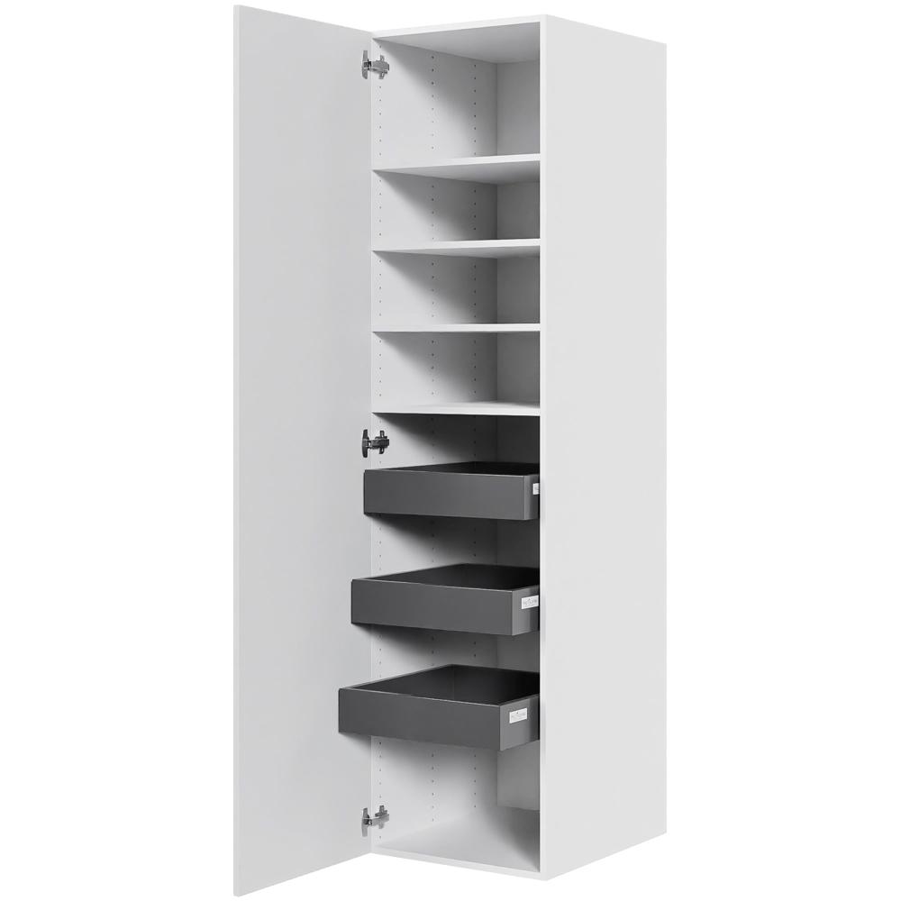 Multi-Living Køkken linnedskab i Romantik H: 195,2 cm D: 60,0 cm - Inklusiv 4 hylder samt 3 bakker - Bredde: 50 cm