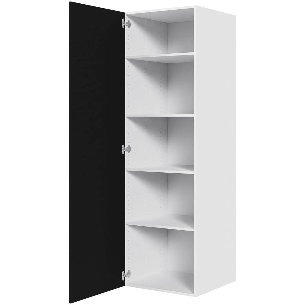 Køkken hyldeskab i Cibo Nero H: 195,2 cm D: 60,0 cm - 1 låge inklusiv 4 hylder - Bredde: 60 cm