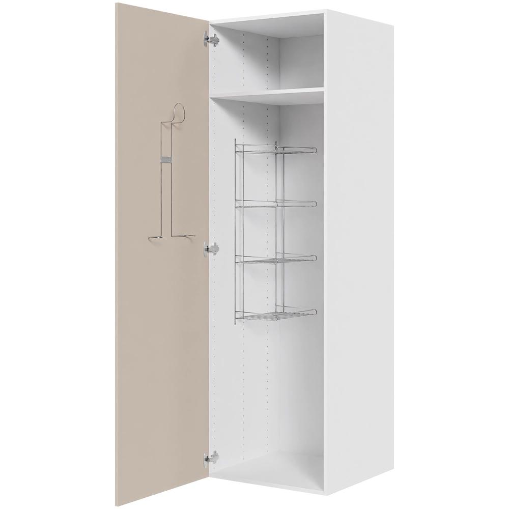 Kosteskab 60 cm med hylde, trådreol, slangeholder og låge
