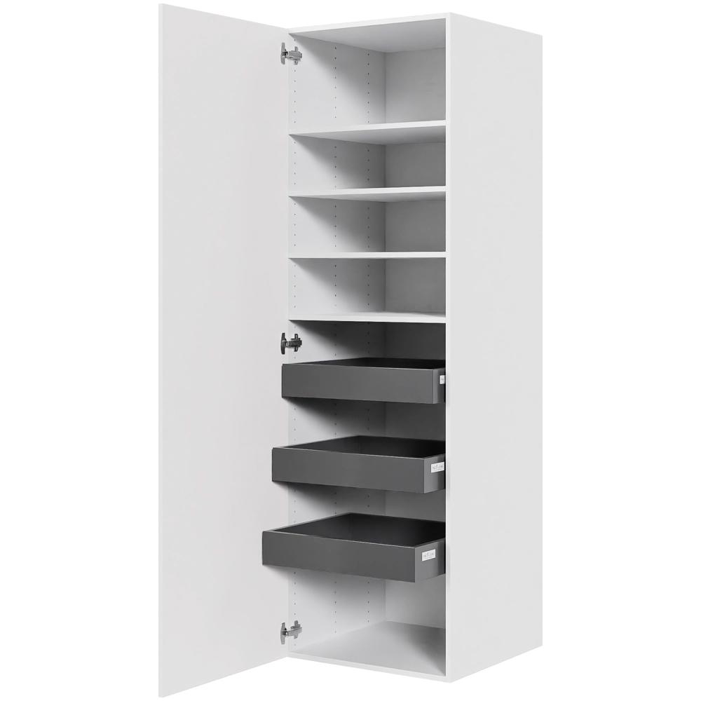 Multi-Living Køkken linnedskab i Malet Hvid Front H: 195,2 cm D: 60,0 cm - Inklusiv 4 hylder samt 3 bakker - Bredde: 60 cm