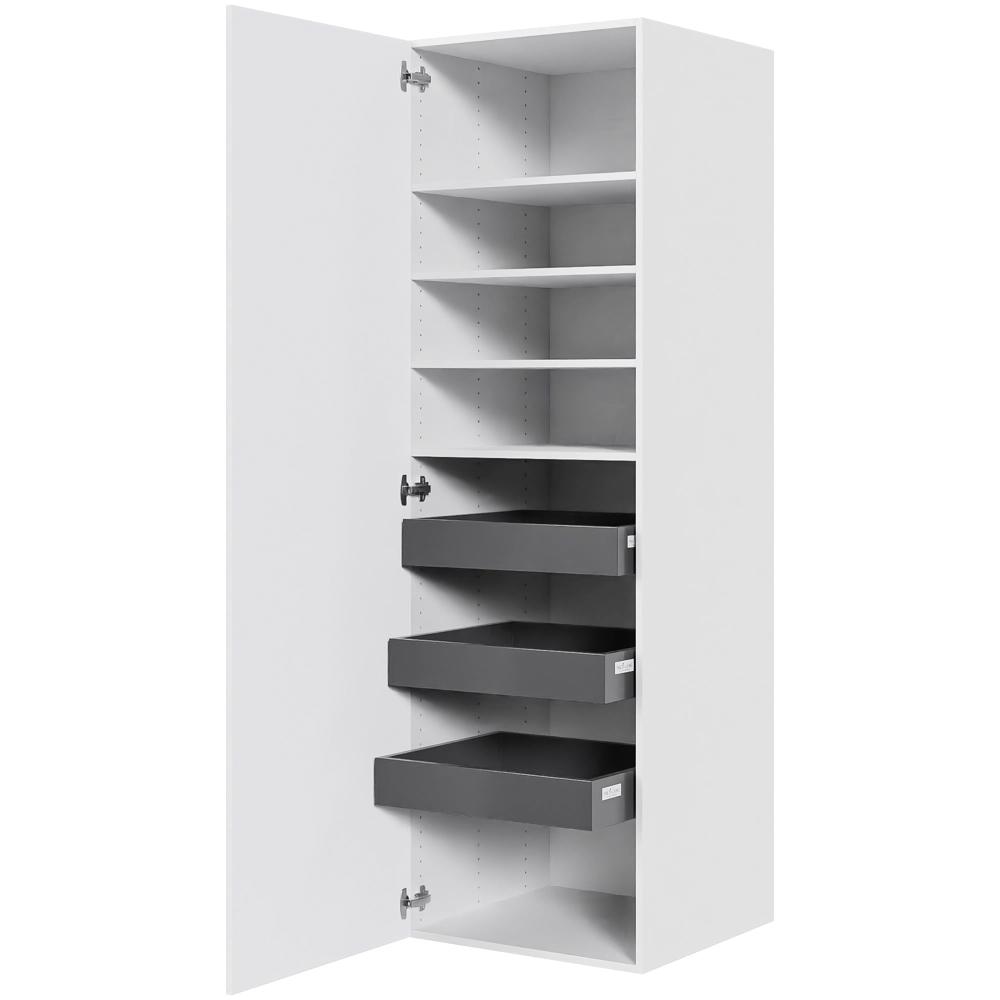 Multi-Living Køkken linnedskab i Hvid Front H: 195,2 cm D: 60,0 cm - Inklusiv 4 hylder samt 3 bakker - Bredde: 60 cm