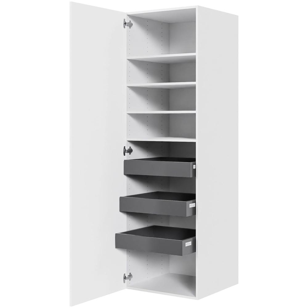 Multi-Living Køkken linnedskab i Cibo Bianco H: 195,2 cm D: 60,0 cm - Inklusiv 4 hylder samt 3 bakker - Bredde: 60 cm