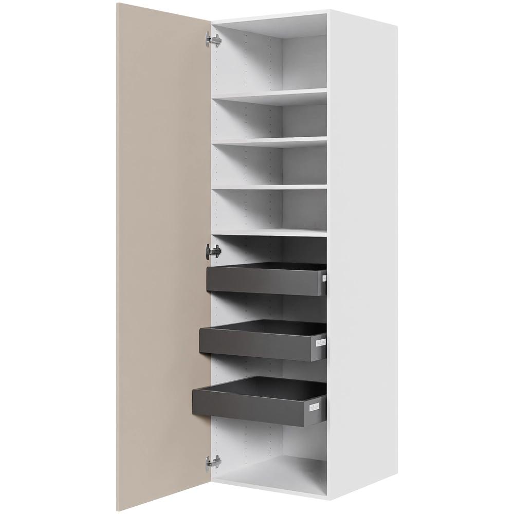 Multi-Living Linnedskab 60 cm med 4 hylder, 3 bakker og låge - deludtræk