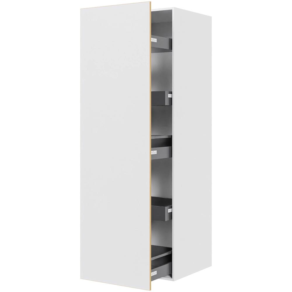 Multi-Living Køkken udtræksskab i White/Oak Line H: 195,2 cm D: 60,0 cm - 3 skuffer & 2 bakker fuldudtræk/softluk - Bredde: 60 cm