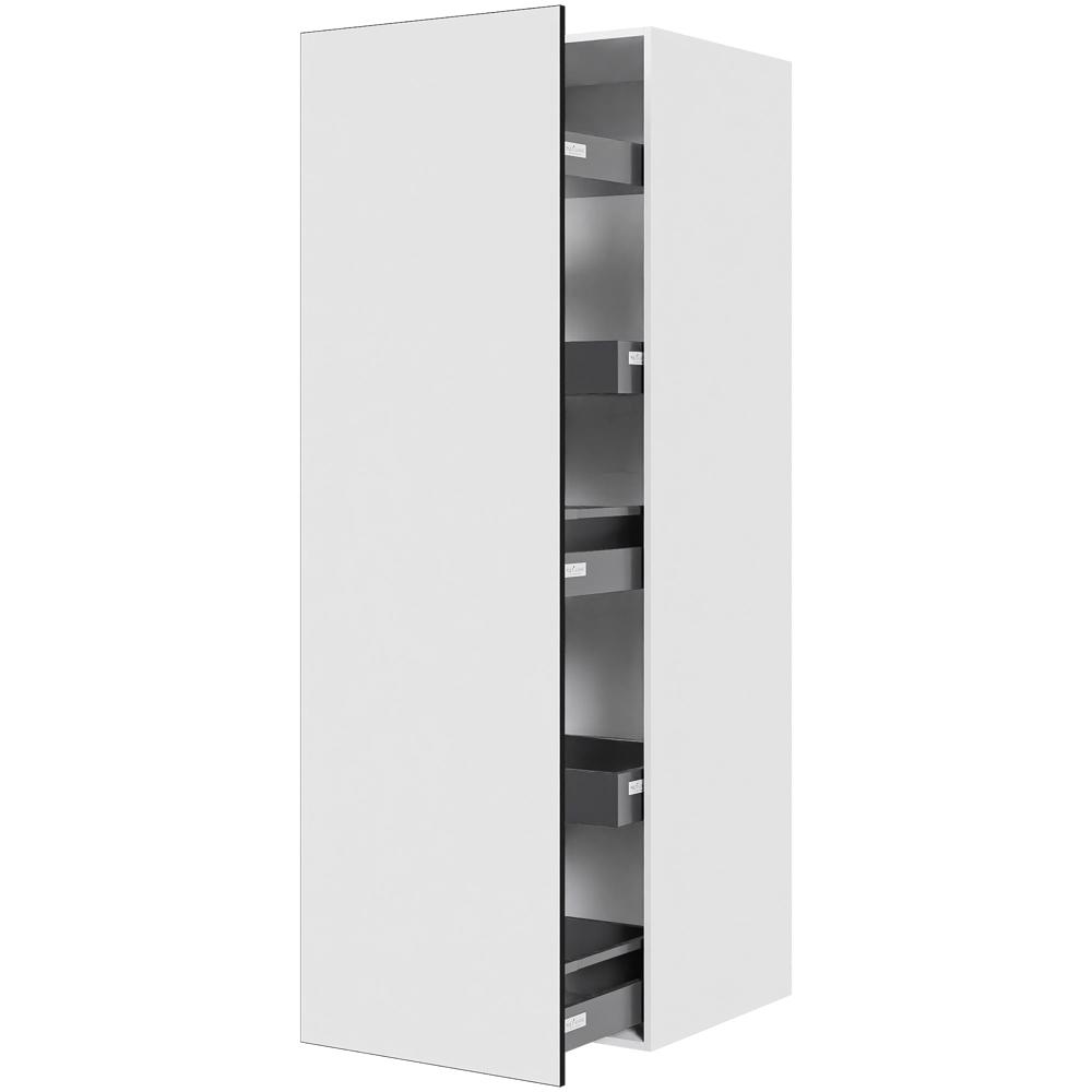 Multi-Living Køkken udtræksskab i White/Black line H: 195,2 cm D: 60,0 cm - 3 skuffer & 2 bakker fuldudtræk/softluk - Bredde: 60 cm