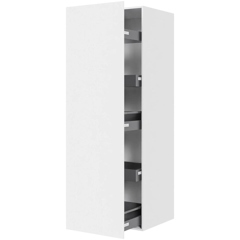 Multi-Living Køkken udtræksskab i Cibo Bianco H: 195,2 cm D: 60,0 cm - 3 skuffer & 2 bakker fuldudtræk/softluk - Bredde: 60 cm