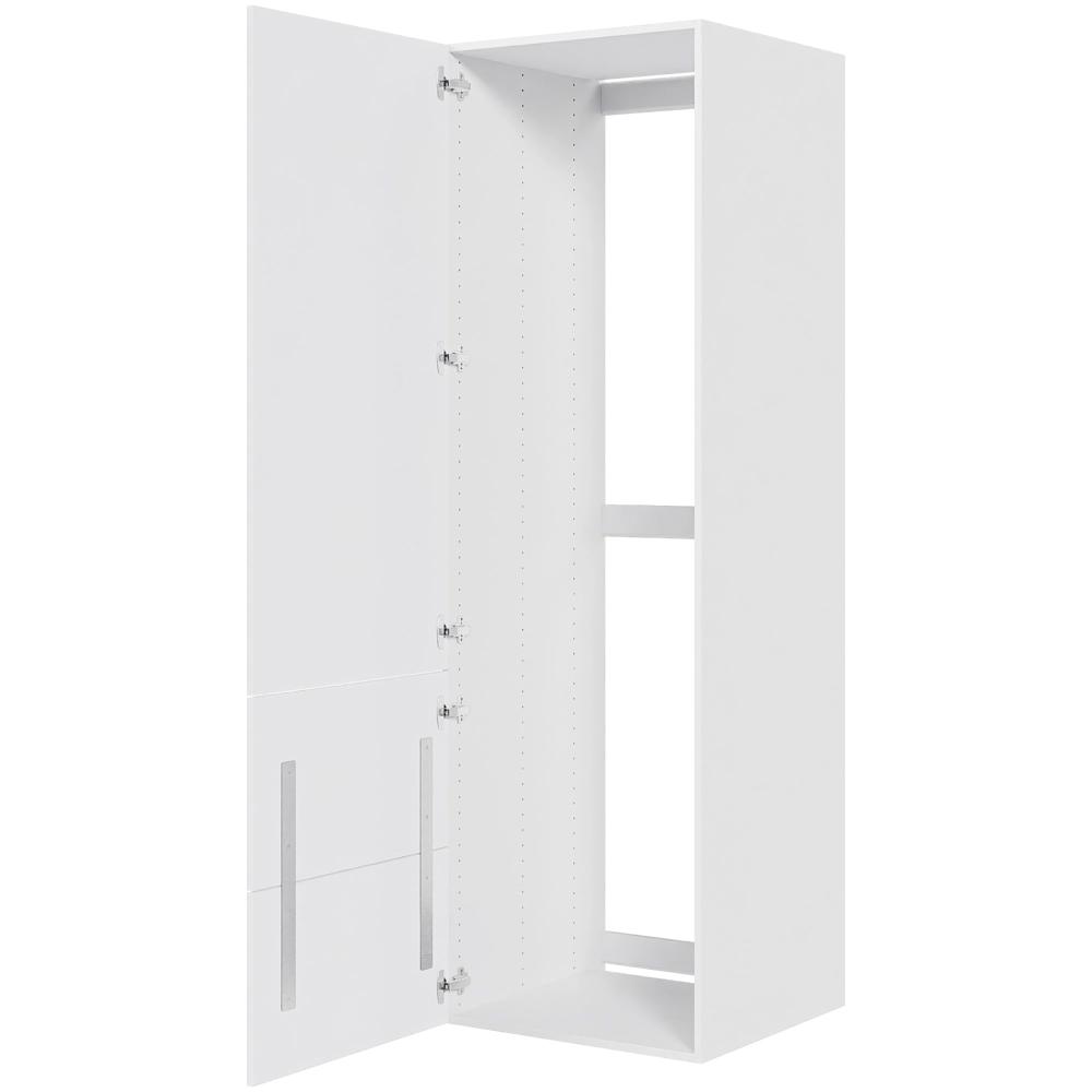 Indbygningsskab til køl H: 195,2 cm D: 60,0 cm - 2-delt låge med skuffe look