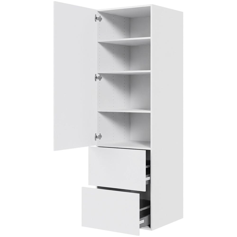 Opbevaringsskab H: 195,2 cm D: Â (600 mm / 60,0 cm med låge) - Fuldudtræk/softluk