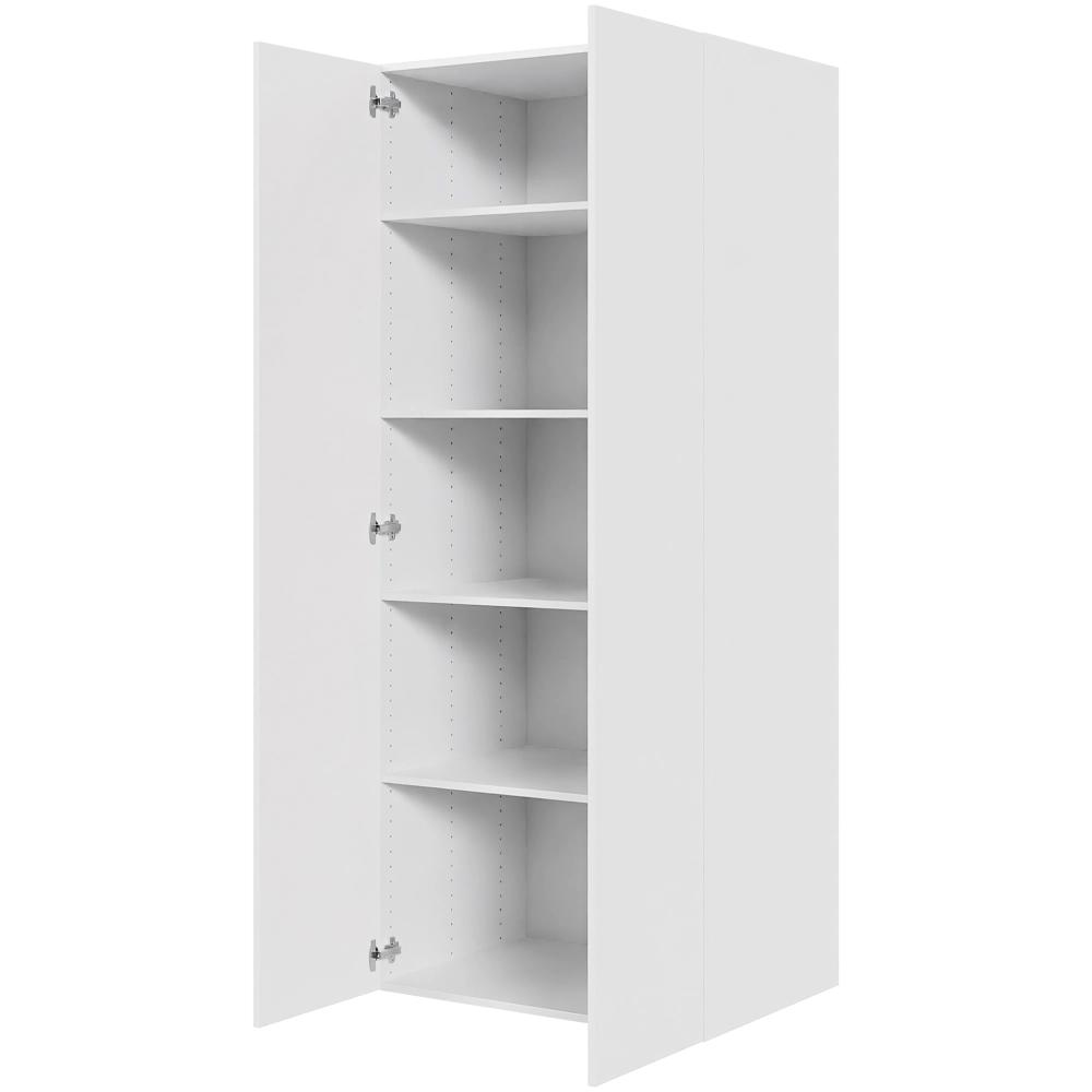 Køkken hyldeskab i Malet Hvid Front H: 195,2 cm D: 60,0 cm - 1 låge inklusiv 4 hylder - Bredde: 80 cm