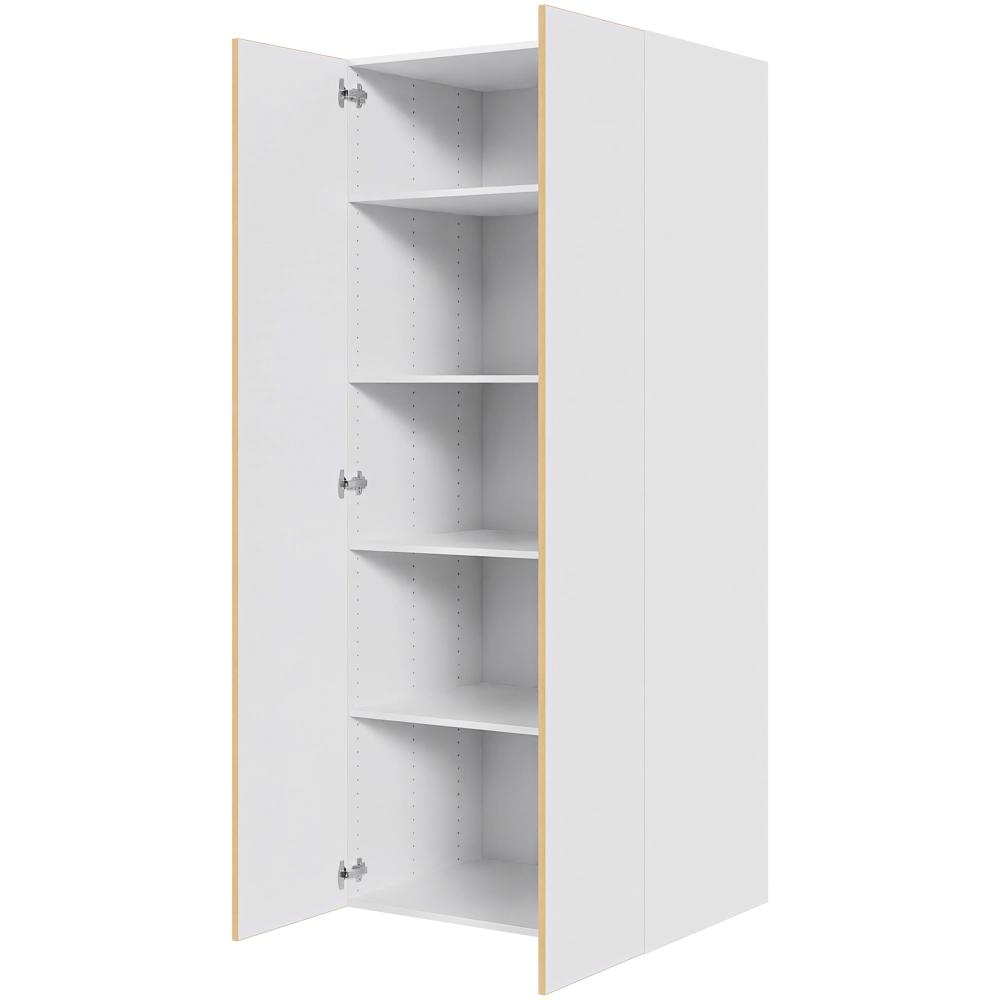 Køkken hyldeskab i White/Oak Line H: 195,2 cm D: 60,0 cm - 1 låge inklusiv 4 hylder - Bredde: 80 cm
