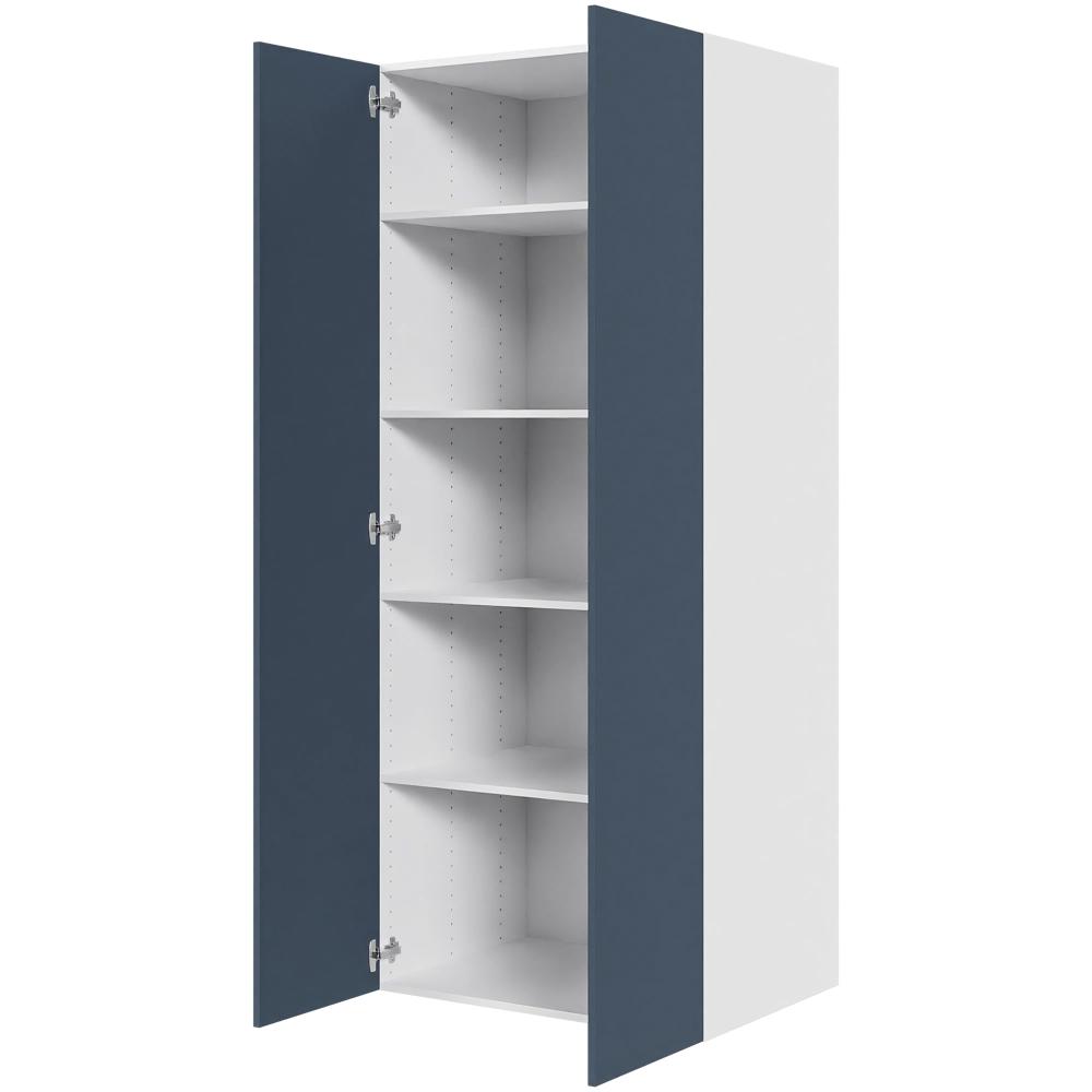 Køkken hyldeskab i Cibo Blue H: 195,2 cm D: 60,0 cm - 1 låge inklusiv 4 hylder - Bredde: 80 cm