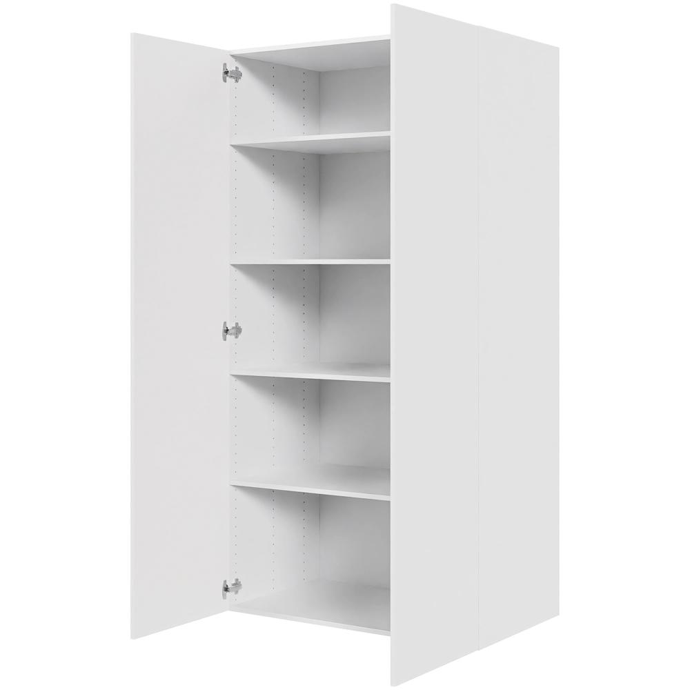 Køkken hyldeskab i Malet Hvid Front H: 195,2 cm D: 60,0 cm - 1 låge inklusiv 4 hylder - Bredde: 100 cm