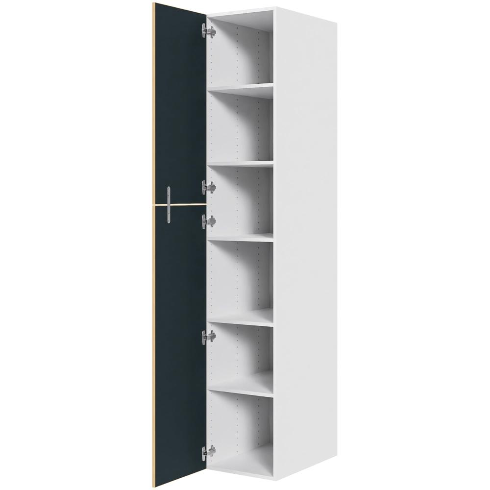 Køkken ekstra højt hyldeskab i Køln H: 214,4 cm D: 60,0 cm - 2 delt låge inklusiv 5 hylder - Bredde: 40 cm